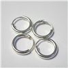Image 1 : Silver 2 Pairs Of Small Hoop Earrings (~Size )(Ring is resizable for $40) (~length inches), Suggeste