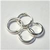 Image 2 : Silver 2 Pairs Of Small Hoop Earrings (~Size )(Ring is resizable for $40) (~length inches), Suggeste