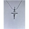 Image 1 : Silver Crucifix Pendant with Chain