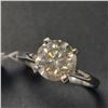 Image 5 : 14K White Gold Diamond (2.01Ct,Si2,Yellowish Green) Ring (~Size 6) (~weight 2.5g), Made in Canada, A