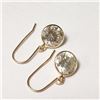 Image 2 : 14K Yellow Gold White Moissanite(2.2ct) Earrings (~weight 0.7g), Appraised Retail $1000