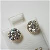 Image 2 : 14K Yellow Gold White Moissanite(2.58ct) Earrings (~weight 1.06g), Made in Canada, Appraised Retail 