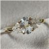 Image 2 : 10K Yellow Gold Aquamarine(1ct) Diamond(0.2ct) Ring (~Size 7) (~weight 1.8g), Appraised Retail $1815