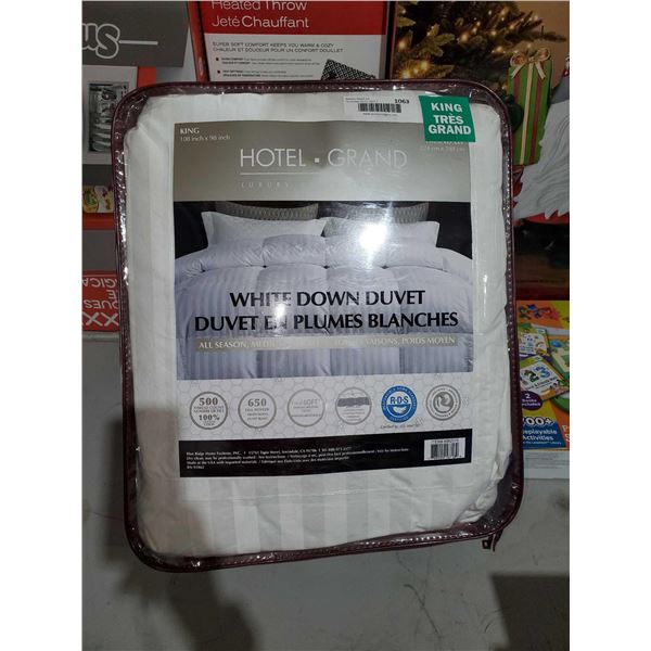 White Down Duvet King Size