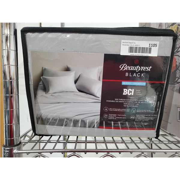 Beauty rest 300 Thread Count 6 Piece Sheet Set (Queen)