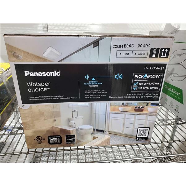 Panasonic Customizable Ventilation Fan With Pick-a-Flow