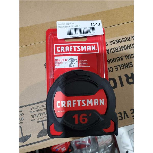 NEW Craftsman 16' non-slip rubber grip Tape measure