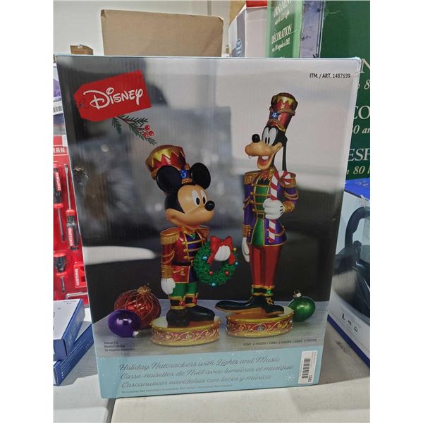 Disney Holiday Nutcrackers with Lights & Music 2 pc set