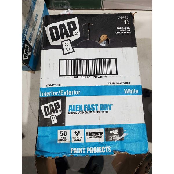 DAP Interior / exterior WHITE Alex Fast Dry Acrylic latex caulk plus silicone paintable in 20mins 30