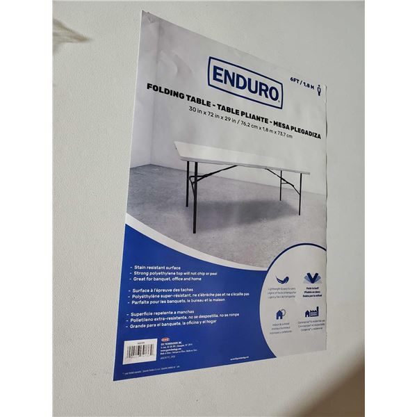 NEW Enduro Folding Table 30" x 72" x 29"