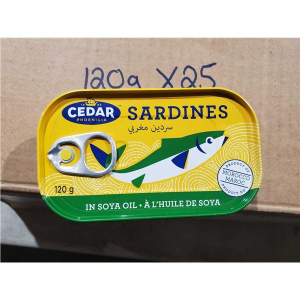 Cedar Phoenicia Sardines in soya oil 120g x 25 tins