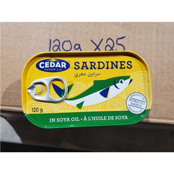 Cedar Phoenicia Sardines in soya oil 120g x 25 tins