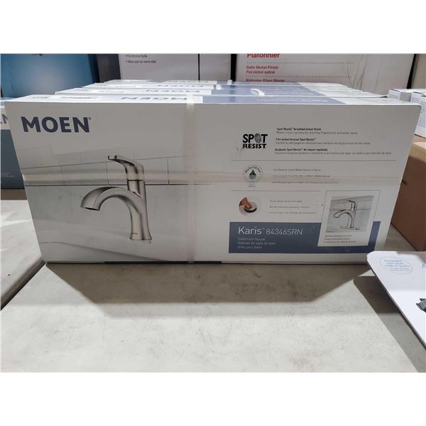 NEW Moen Karis 84346ARN Bathroom Faucet Spot resistant brushed nickle finish