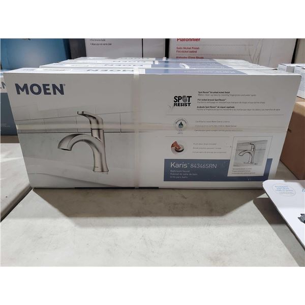 NEW Moen Karis 84346ARN Bathroom Faucet Spot resistant brushed nickle finish