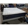 Image 1 : Gray Upholstered King Size Platform Bed with Euro Top Mattress