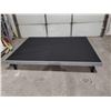 Image 3 : Gray Upholstered Queen Size Platform Bed with USB Port for easy Charging & Sealy Mattress