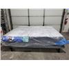 Image 5 : Gray Upholstered Queen Size Platform Bed with USB Port for easy Charging & Sealy Mattress