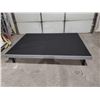Image 4 : Gray Upholstered Queen Size Platform Bed with USB Port for easy Charging & Novaform Memory Foam Matt