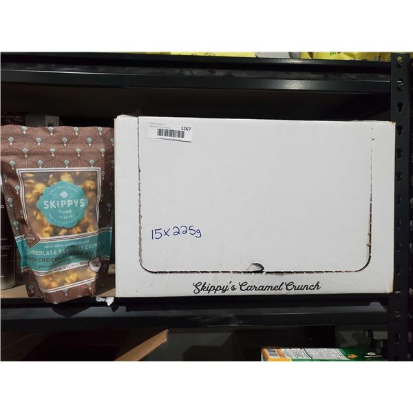 Skippys Caramel Crunch Popcorn Case lot 15 x 225g