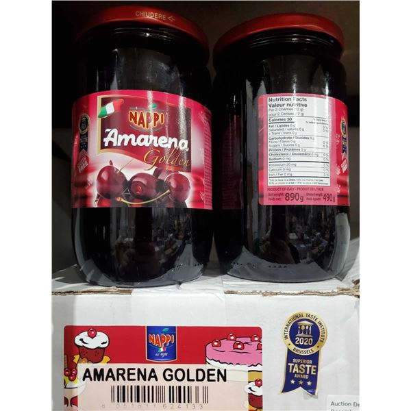 Amarena Golden Gourmet Cherries in Syrup Lot of 2 x 890g