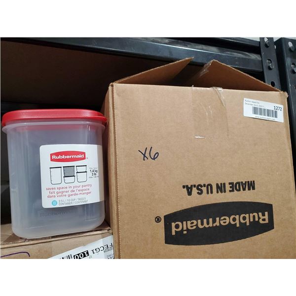 Rubbermaid containers 10 cup Case lot of 6