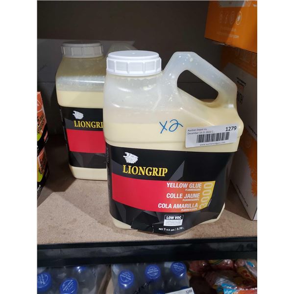 LionGrip Yellow Glue Lot of 2 x 3.78L