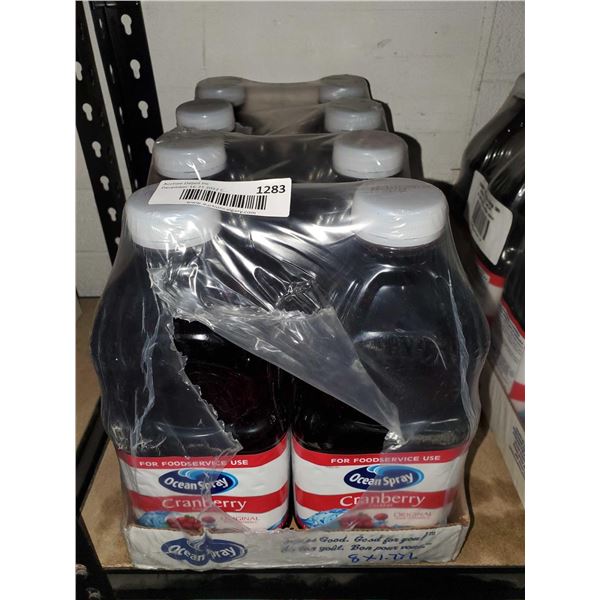 OceanSpray Cranberry cocktail original case lot of 8 x 1.77L