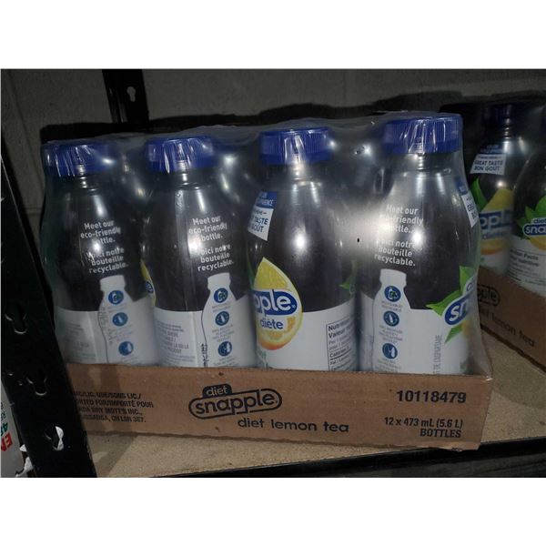 Snapple lemon Ice Tea Diet case lot 12 x 473ml