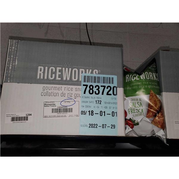 Riceworks gourmet rice snacks salsa case lot of 12 x 156g