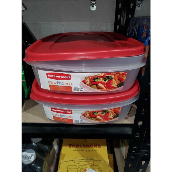 Rubbermaid containers lot of 2 x 1.5g
