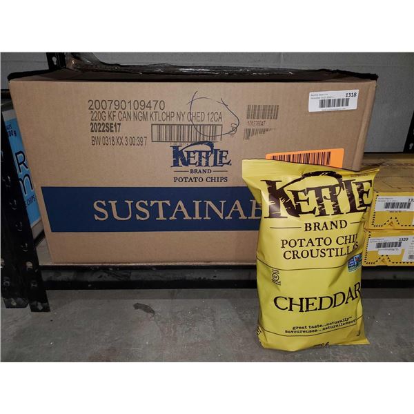 Kettle Cheddar chips Case lot 12 x 220g