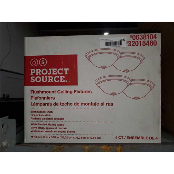 Project Source contractor pack flushmount lights 4 ct.