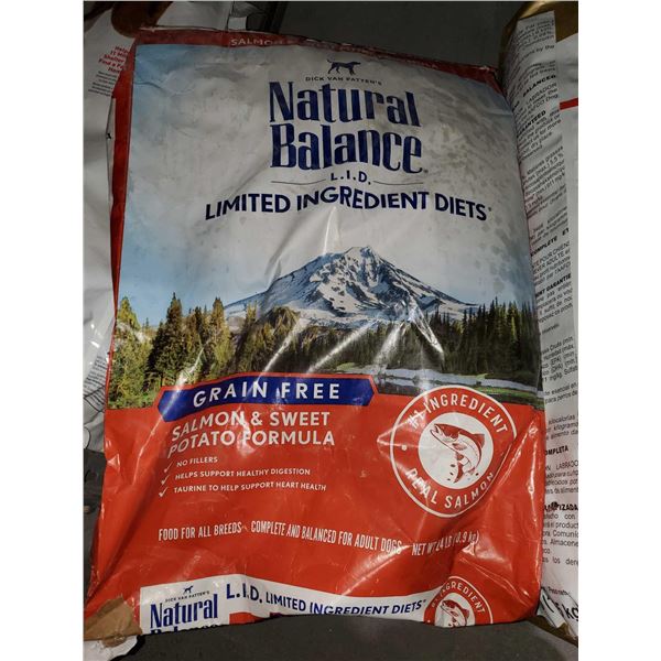 Natural Balance Grain Free salmon & sweet potatoe - 24lbs