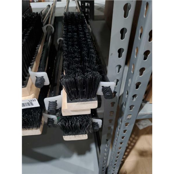 Lot of 3 - 48 Inch Push Brooms - Medium Stiff Bristles