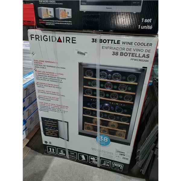 New - Frigidaire 38 Bottle Dual Zone Temperature Wine Cooler
