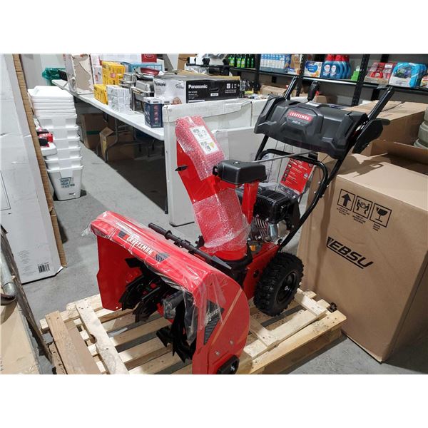 NEW - CRAFTSMAN 24-in Two Stage 208CC Snow Blower - Some damage to handle hood as shown in photos