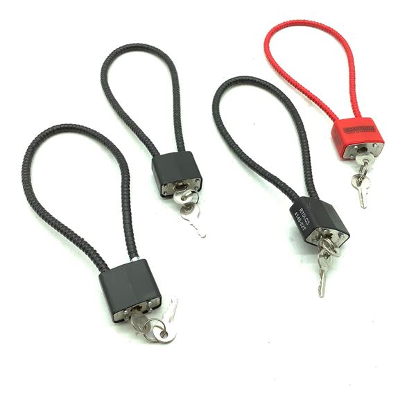 Cable Locks, Keyed, 15" X 4, New