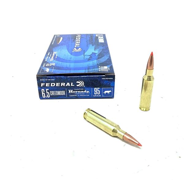 Federal 6.5 Creedmoor, 95 Grain VMax Ammunition, 20 Rounds