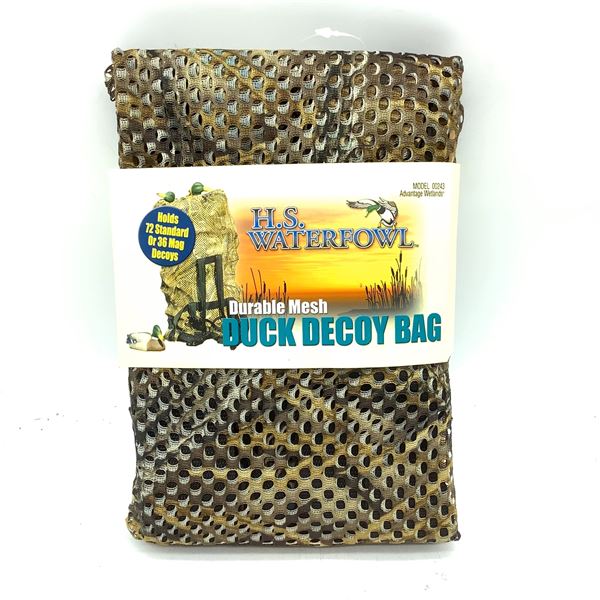 H.S. Waterfowl Durable Mesh Duck Decoy Bag Holds 72 Std Decoys, New