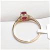 Image 4 : 10K YELLOW GOLD NATURAL RUBY(1.05CT) DIAMOND