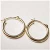Image 2 : 14K YELLOW GOLD HOOP EARRINGS (~WEIGHT 0.67G)