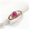 Image 2 : 10K YELLOW GOLD NATURAL RUBY(0.6CT) RING(SIZE 4.5)