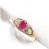Image 3 : 10K YELLOW GOLD NATURAL RUBY(0.6CT) RING(SIZE 4.5)