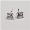 Image 1 : SILVER CUBIC ZIRCONIA EARRINGS