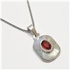 Image 3 : SILVER GARNET(0.5CT) NECKLACE