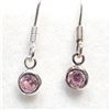 Image 1 : SILVER PINK CZ  EARRINGS