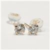 Image 2 : 14K YELLOW GOLD CUBIC ZIRCONIA EARRINGS