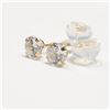 Image 3 : 14K YELLOW GOLD CUBIC ZIRCONIA EARRINGS