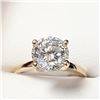 Image 2 : 10K YELLOW GOLD WHITE MOISSANITE(2CT) RING