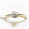 Image 1 : 10K YELLOW GOLD WHITE MOISSANITE (0.5CT) RING